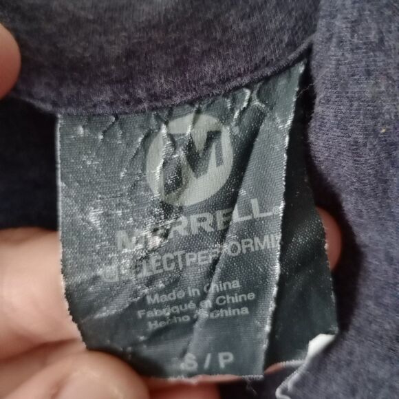 Merrell Women's Small Pullover 1/4 Snap Blue Gray Outdoor Hiking Activewear - Picture 4 of 6